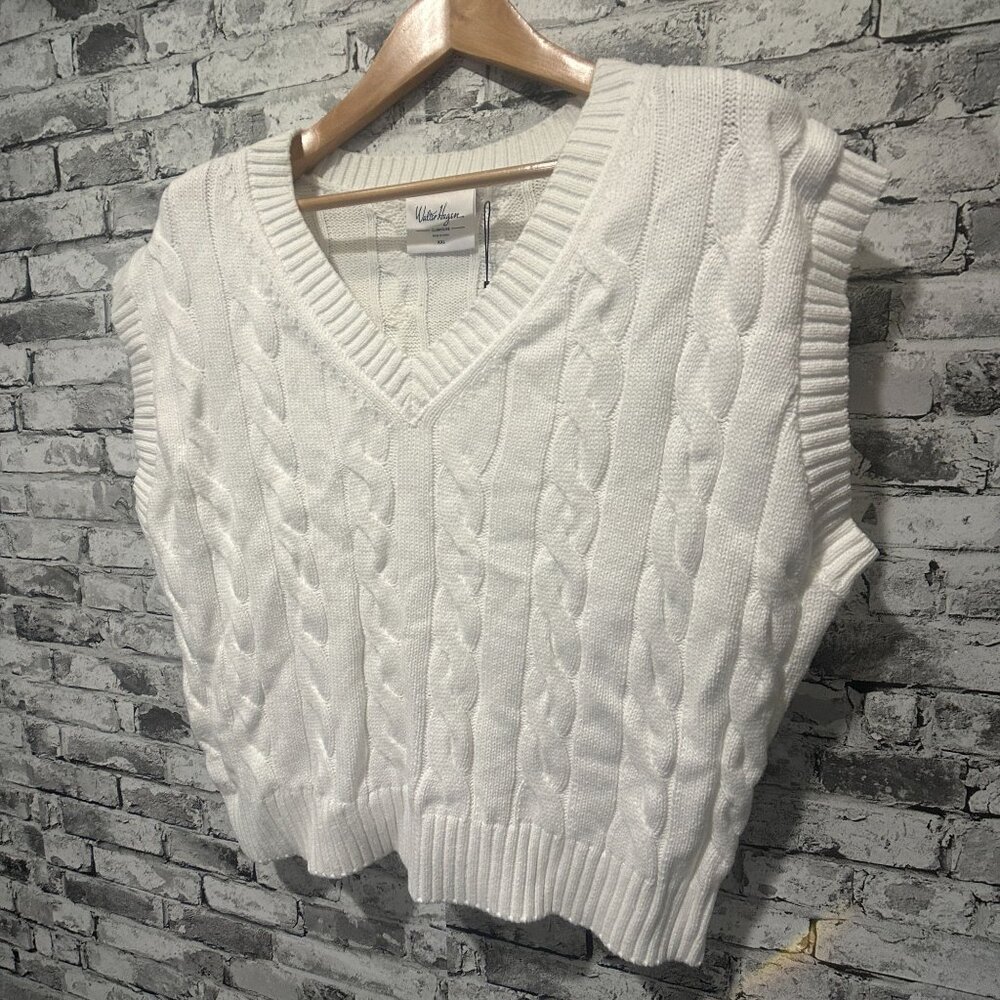 NWT Walter Hagen Women's Clubhouse Sweater Vest Size XXL (WGH11516) White - Picture 4 of 15